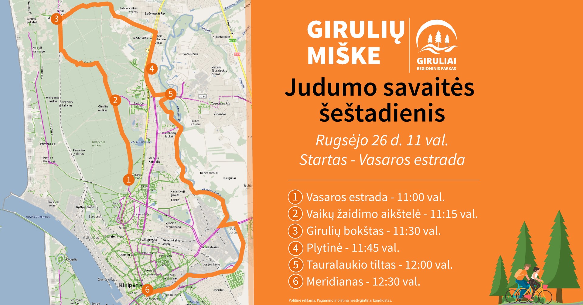 Read more about the article Žygis dviračiais judumo savaitei paminėti